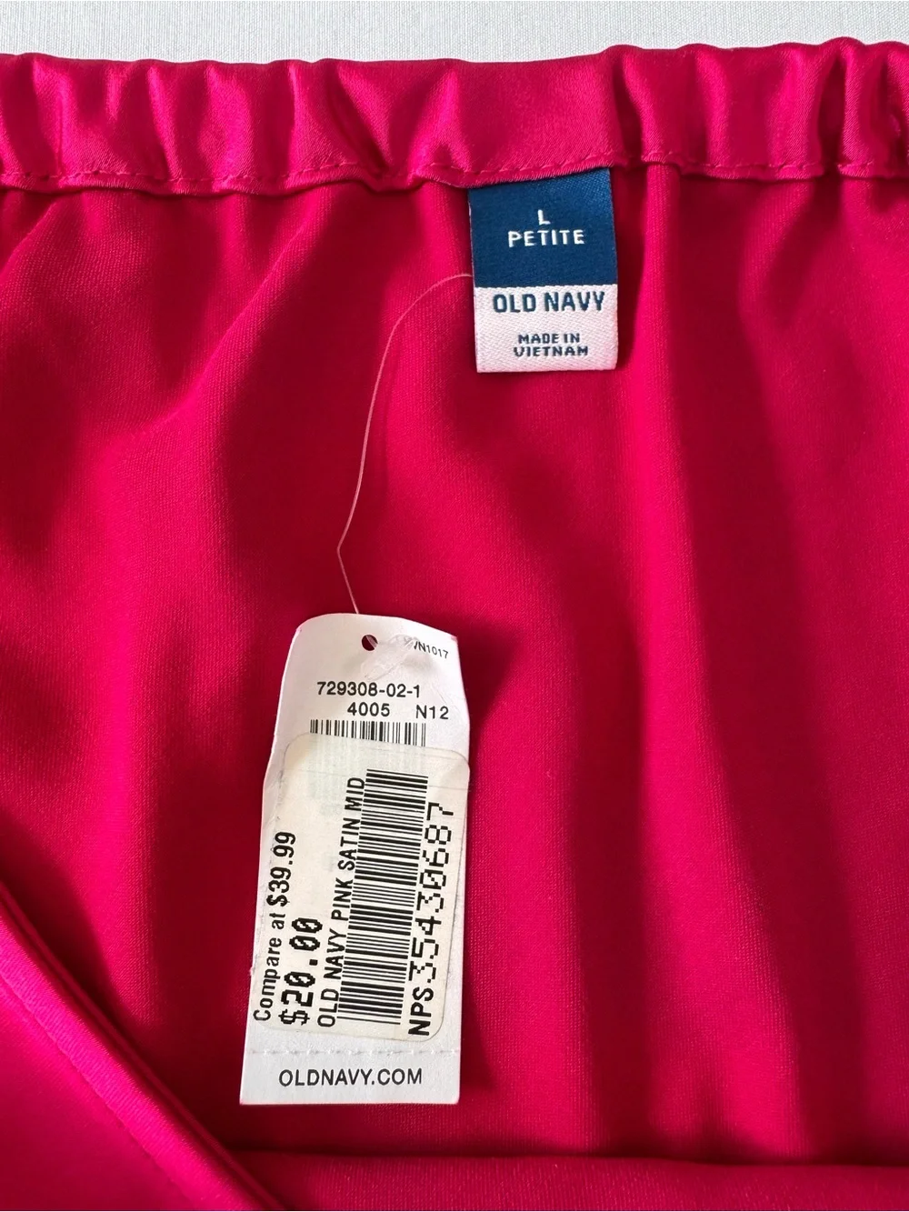 Old Navy Hot Pink Maxi Slip Skirt Size Large Petite NWT